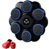 Helilyco Bersaglio da parete wireless con musica e luci a LED per routine di fitness in famiglia, con guanti inclusi, colore bianco (nero per bambini)