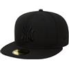 New Era York Yankees 59fifty cap Black On Black - 7 5/8-61cm