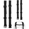 QWORK® 2 Pezzi Cinghie universali per Il Torace, Accessori per Zaino, per Jogging ed Escursionismo, Nero, Campo di Regolazione 25-70 cm