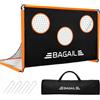 BAGAIL Porta da calcio con bersaglio, design 2 in 1, porta da calcio, borsa portatile, facile da installare, ideale per allenamenti in giardino e partite ricreative, 180 x 120 cm