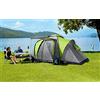 BERGER | Tenda Campeggio a Tunnel per 4 Persone con Veranda e Cabine Letto Rimovibili, Tenda da Campeggio per Famiglie, Zanzariera Inclusa, Tenda Campeggio 4 Posti Versatile e Confortevole
