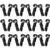 POPETPOP 30 Pezzi Clip per Casco per Lampada Frontale, Gancio per Elmetto in Plastica Nero, Leggero, per Elmetti Antinfortunistica, Facile da Riporre e Trasportare