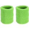 PATIKIL Sport Bracciali 8x10cm 2 Pacco Atletico Tessuto Spugna Cotone Assorbente Polso Fascia Elastica per Tennis Pallacanestro Allenamento Corsa Chiaro Verde