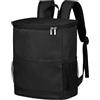 TW1TGOFT Zaino termico termico da 15 litri, per pranzo, picnic, campeggio, spiaggia, grande capacità, a prova di perdite, borsa termica per la consegna di alimenti, nero