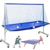 HEGGMKK Rete da Ping Pong, for Tavoli da 72 A 82 Pollici (210×50×142 Cm), Struttura in Metallo Ispessito + Rete Elastica + Tessuto Oxford, con Ruota Universale(Silver)