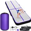 FBSPORT Ginnastica Artistica 3/4 Metri 10cm Spessore con Air Roller Barile Gonfiabile 100x60cm, Tappetini da allenamento da ginnastica Air Tumbling Track Tappetino da Ginnastica Gonfiabile con Pompa