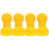 TEMPNAP Cappucci per Tubo Trampolino Accessorio Essenziale 4 Pezzi in Plastica Gialla, Copertura Resistente e Facile da Installare per Tappeto Elastico da Esterno