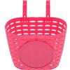VILLCASE Cestino per Bicicletta in Plastica Rosa Cinturino, Facile da Trasportare, Adatto a Biciclette e Ragazzi