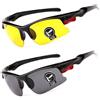 TTPSRY Occhiali Sportivi Semirimless Protezione Uv400 Lenti Intercambiabili Montatura Leggera Visione Notturna Ciclismo Corsa Mountain Bike