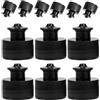 MOLUCKFU 12 Pezzi Tappi per Bottiglie di Acqua Minerale e Sportive Push Pull in PE Nero Sigillo Antigoccia e Diametro 28 Denti per Uso