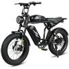 SAMEBIKE Fat Tire Bicicletta Elettrica per Adulti 20'',Mountain Beach Snow Ebike Adulto,Batteria Rimovibile 48V32AH,Bici Elettriche per 7 Velocità (Motore Singolo,48V32AH, nero)
