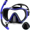 MELUMILU Attrezzatura da snorkeling per adulti, set da snorkeling a 180° panoramica con ampia visuale, anti-appannamento, attrezzatura professionale per nuoto, immersioni, naso Upgrade 2.0 (1 pezzo