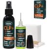 KEZE Kit lubrificante e detergente per armi Gun Oil CLP - Spruzzatore a nebulizzazione fine da 2 oz e solvente sintetico antiruggine per manutenzione premium da 1 oz.