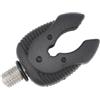 Generic Supporto per canna da pesca in silicone, antiscivolo, per pesca alla carpa, treppiede nero, 6 x 3 cm