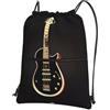 YYHHAOFA Zaino con cerniera e coulisse con stampa di chitarra, leggero, impermeabile, con tasca frontale, per viaggi, sport e yoga