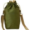 Zenllihome Borsa a tracolla in tela con porta bottiglia d'acqua, borsa leggera per sport, attività all'aperto, escursionismo, marsupio regolabile da palestra (verde militare - grande)