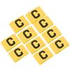 Vistreck Fascia da Braccio per Intestazione da Calcio con Parola C 10 Pezzi - Bracciale Elastico Regolabile per Sport e Giochi di Gruppo (Giallo)