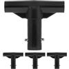 GALPADA Set 4 Pezzi Copripali T-Shaped in Pp Nero per Trampolino, Connettori per Tubo Installazione Facile e Stabilità Migliorata, per Esercizi in Giardino e Giochi
