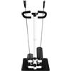 dmiuiou Fitness Stepper idraulico con fasce di resistenza e display
