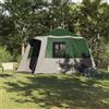 Basinlix Tenda a cabina, per 12 persone, verde, bianco, 405 x 405 cm, per famiglie, campeggio, outdoor, impermeabile, con ventilazione e borsa per il trasporto, per festival, trekking, escursionismo