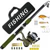 Generic Canna da pesca telescopica da 1,8 m con borsa per esche da pesca, portatile, per viaggi in acqua dolce e salata