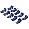 Generic 10 clip per esche staccabili per pesca in mare, accessorio per il rilascio di ami soli, attrezzatura da lancio durevole in acqua salata da spiaggia, 40 x 8 mm, blu