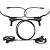 AEYINO Ebike Power-Off - Set di freni a disco idraulici a 2 pistoni elettrici, anteriori, sinistri, 1100 mm, posteriore destra, 1800 mm, leva in lega di alluminio, per scooter, mountain bike