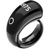 Risveglio Anello contatore digitale Tasbih Smart per zikr - Vibrazione a 33 66 99 schermo LED ricarica wireless musulmano (nero)