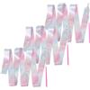 YARNOW Nastri da Ginnastica Ritmica 3 Pezzi Rosa in Tessuto e Fibra di Vetro per Allenamento e Spettacoli di Danza, Materiale Riutilizzabile e Favorisce attività Salutare
