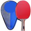 Drawup Racchetta professionale da ping pong a 7 strati in carbonio ad alta rotazione in gomma con custodia (manico lungo)