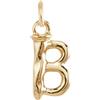 Uno de 50 Charm placcato oro 18k a forma di lettera B