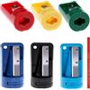 Pyralidsg 6 Pezzi Temperino, Compatto e Pratico Temperamatite, Portatile Manuale Pencil Sharpener con 1 Matita, per Matite, Pastelli Jumbo e Triangolari (6 Colori)