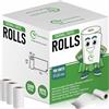 Leutheria Confezione da 100 rotoli di carta termica per carte di credito - Rotoli termici 57x30x12mm per ricevute di cassa/ricevute di carte di credito/rotoli di carte/stampanti - Senza BPA
