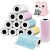 Ainiv 12Rotoli Carta in Rotoli Termica per Fotocamera per Bambini, Stampa Istantanea Carta Termica, 57mm x 5 Metri, Rotolini Pos Ideali per Registratori di Cassa, e Tutte le Tipologie di Pos - Colore