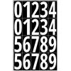 TownStix 400 Pezzi, 75mm - Numeri Adesivi Grandi, Impermeabile Vinile - Numeri Bianchi