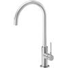Newform - MAKI miscelatore per lavello con bocca tonda girevole [PVD acciaio spazzolato] - 71820.59.066