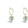 Venetiaurum - Orecchini a Cerchio con Pendenti a Cuore in Vetro originale di Murano e Argento 925 - Gioiello made in Italy certificato