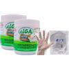 FEI FAN SET: 2x Barattolo Di Percarbonato Di Sodio Attivato, Forte Potere Sbiancante. Igienizzante, Attivo Già a 30° 500g + 100pz Guanti HDPE Monouso