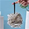 Wilitto Spugna da doccia, grande fiore da bagno, con qualsiasi gel doccia o sapone, esfoliare la pelle e pulire i pori della pelle, forniture da bagno grigio
