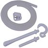 ANCIENTIMPEX Tubo per clistere in silicone indurito al platino con set di ugelli, compatibile con lattine per clistere in acciaio inossidabile da 2 litri e 1,5 litri - Tubo di ricambio in silicone di grado medico