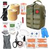XPJBKC Kit Pronto Soccorso Militare Completo, 19 Varietà, 61 Pezzi First Aid Kit per Esterni, Trauma First Aid Kit per Auto, Casa, Viaggi, Campeggio All'Aperto, Escursionismo