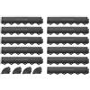 VEVOR Set di Rampa per Rivestimento Pavimento 11 pezzi da Garage Officina, Rampa di Accesso 31 x 6,9 cm per Piastrelle ad Incastro con 4 Parti Angolari Antiscivolo SOLO per Tappetini di Drenaggio
