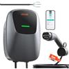 VEVOR Stazione di Ricarica per EV PHEV Monofase Tipo 2 7 kW Cavo 5 m IP65 per Ricarica Auto Elettrica Ibrida Plug-in Corrente 32 A, Colonnina Carcabatterie Auto Controllo Remoto APP, Indicatore LED