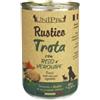 Generico Umido Cane Unipro Rustico, alimento completo per cani adulti di tutte le taglie e razze, altamente digeribile, gusto Trota, Riso e Verdure | 6 lattine da 400 grammi l'una.