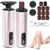 Zinueen Set per la cura dei piedi elettrico, per pedicure elettrico, 100% impermeabile IPX7, 54 modalità & 10s, 30 carte abrasive, senza fili, tipo C, cura dei piedi