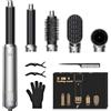OHFAMO 5 in 1 Air Styler, Asciugacapelli Ionico, Spazzola Rotante Capell, Ferro Arricciacapelli Automatico e Accessori Styling per Ricci Naturali, Volume e Acconciature Eleganti Casa, Ufficio