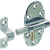 Alberts 842437 - Chiavistello con pulsante in ottone nichelato, piastra 40 x 75 mm, bullone Ø 9 mm, set da 10 pezzi