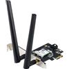 ASUS Adattatore di Rete Asus PCE-BE6500 - 2 antenne esterne, supporta banda 6GHz, 4096-QAM, Bluetooth 5.4, sicurezza di rete WPA3