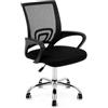 MOHOME Sedia da Ufficio Ergonomica Scrivania Nera Rotelle Girevole 360° Schienale Reclinabile Regolabile Rete Traspirante Poltrone Ufficio con Ruote e Braccioli Cameretta Gaming Smart Working