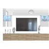 B BELINI GROUP Belini Milano 1 Parete TV 300cm Bianco/Rovere Sonoma Opaco